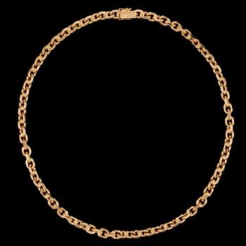 A gold chain/necklace, 1989. Weight 94,7 g.