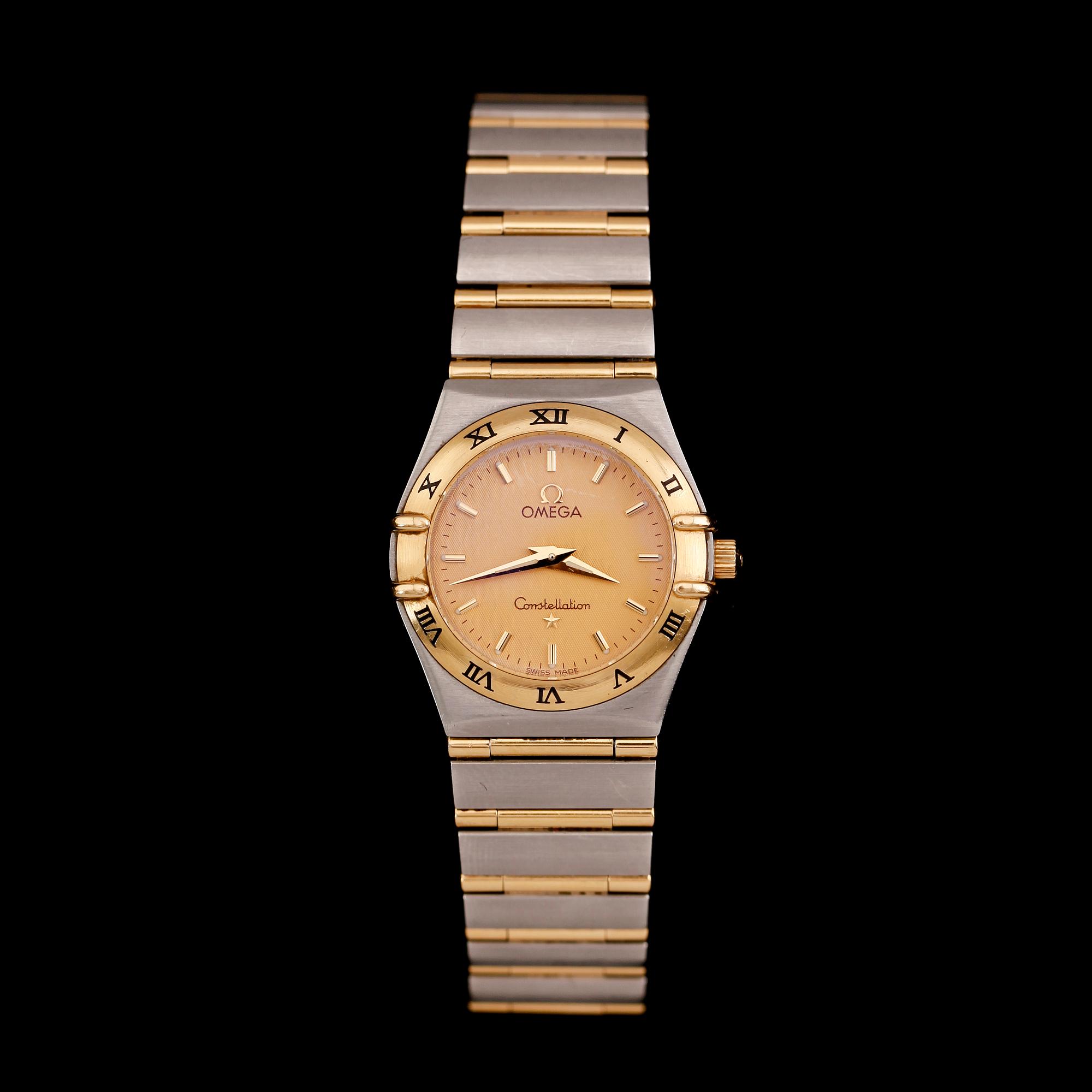 ARMBANDSUR, stål samt guld på stål, Omega Constellation.