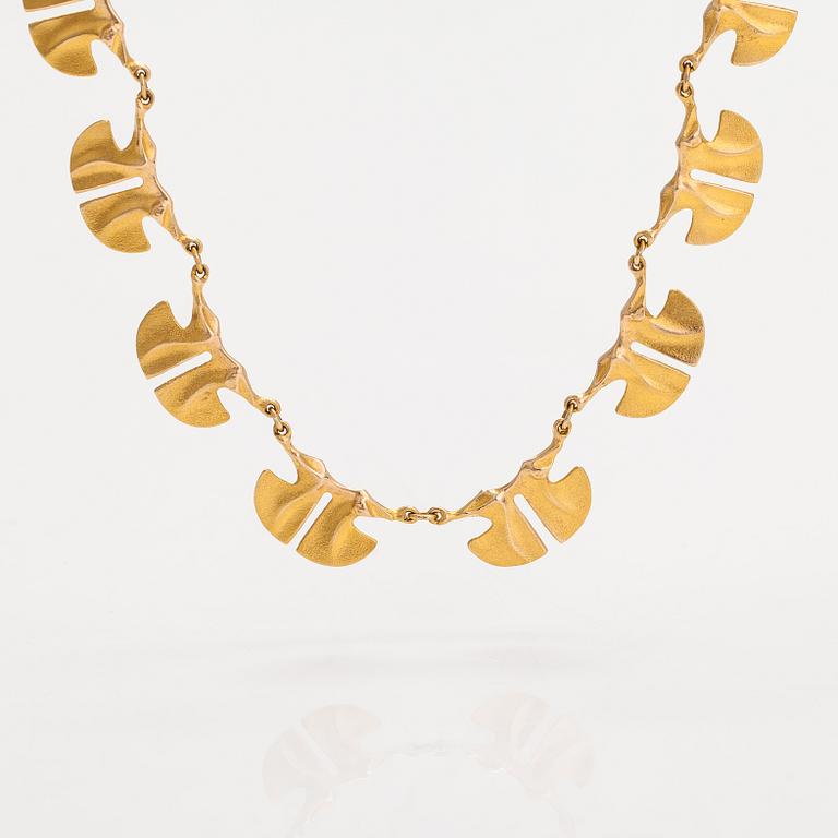 Björn Weckström, A 14K gold necklace "Niva". Lapponia 1978.