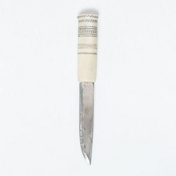 Half-horn knife, signed.