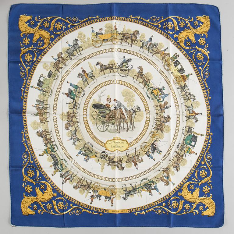 SCARF, Hermès, "Promenade de Longchamps", issued 1965.