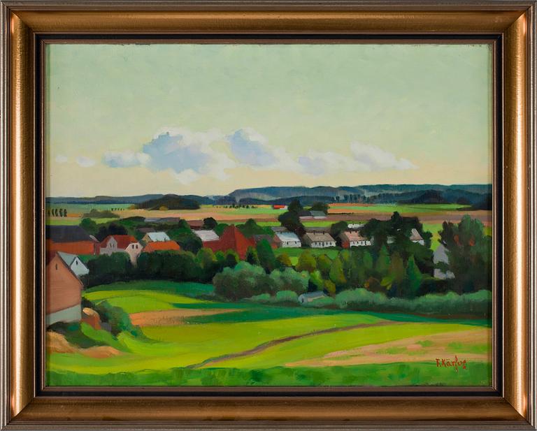 FRITZ KÄRFVE, olja på duk. Sign.