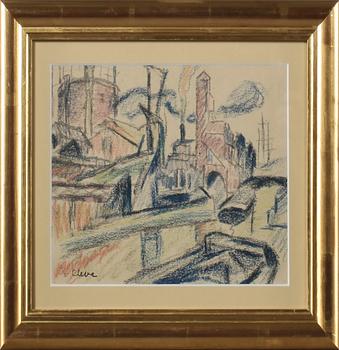 AGNES CLEVE, pastell, signerad.