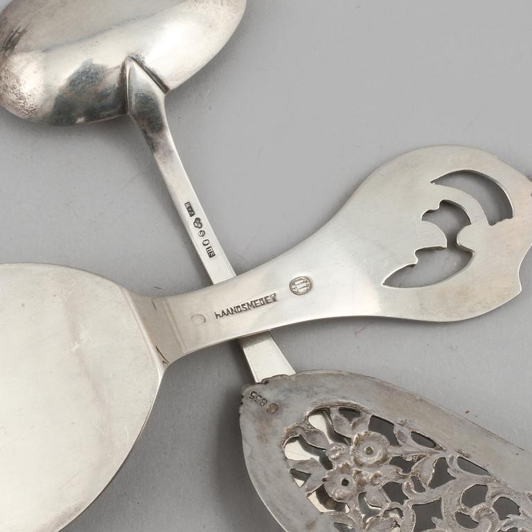 PARTI SILVER, 7 delar, 1900-talets första hälft, vikt 265 gram.