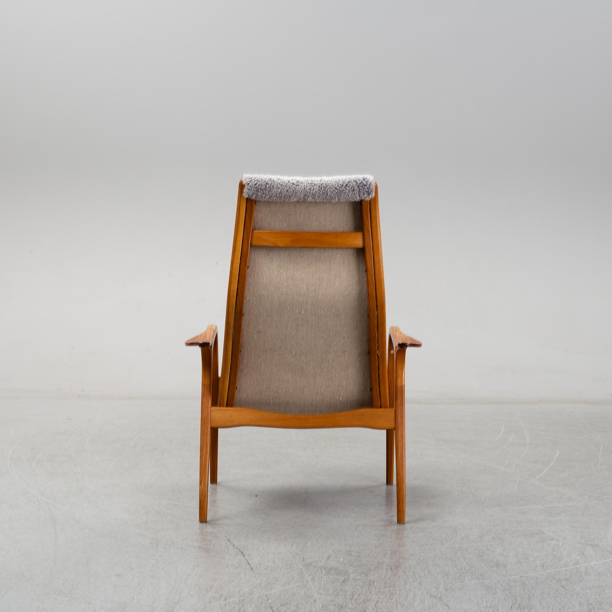 Yngve Ekström, a teak and oak 'Lamino' easy chair, Swedese.