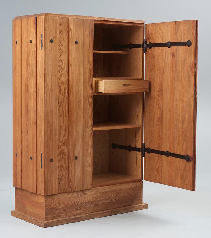 An Axel Einar Hjorth 'Lovö' stained pine cabinet, Nordiska Kompaniet, Sweden 1930's.