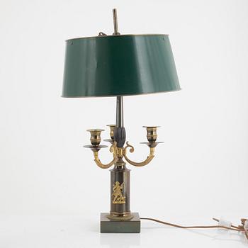 An Empire-style three-light reading light, 20th century.