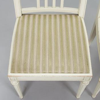 Chairs, 6 pcs, Gustavian style, later half of the 20th century.