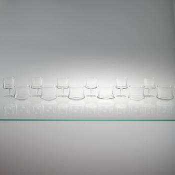 DRICKSGLAS, 6+6 "Romantica" design Tapio Wirkkala, Iittala.
