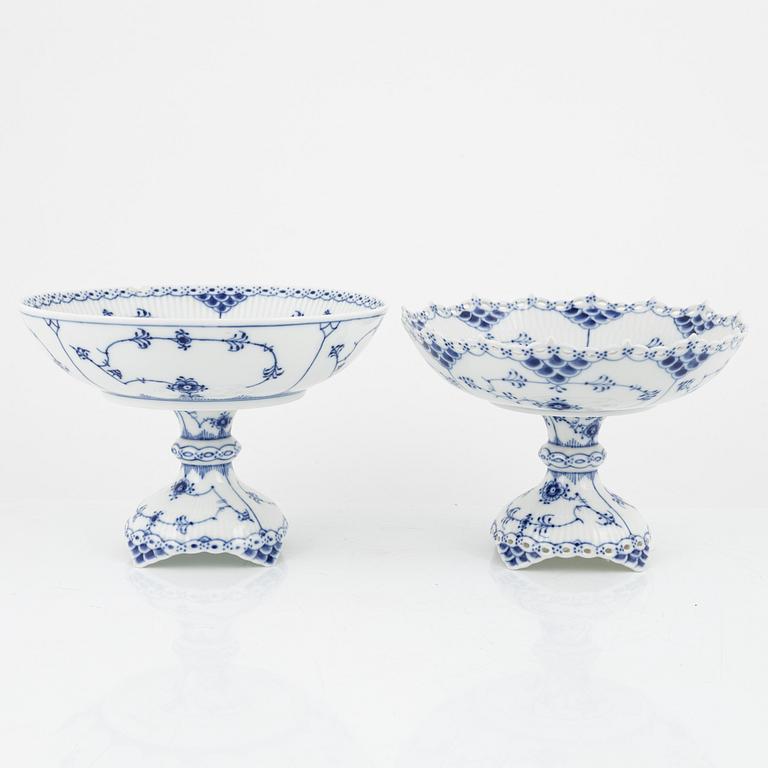 Royal Copenhagen, 4 porcelain pieces of 'Musselmalet', Denmark.