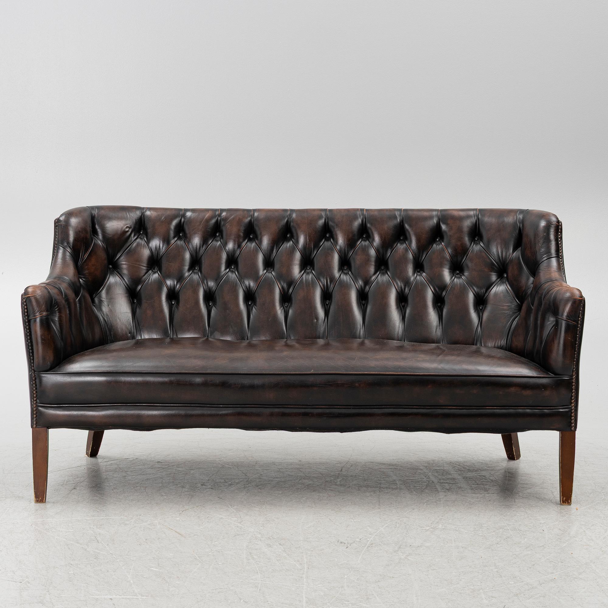 Sofa, purchased from Georg Hensher, second half of the 20th century.