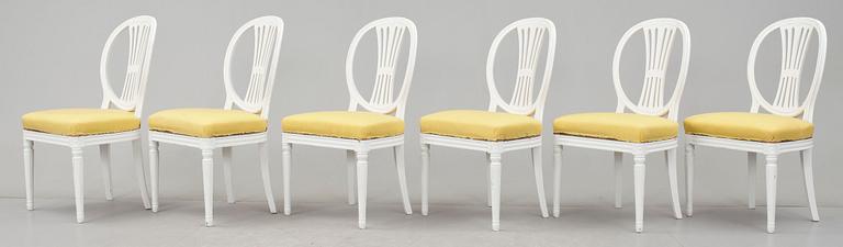 STOLAR, 6 st, gustaviansk stil, 1900-tal.