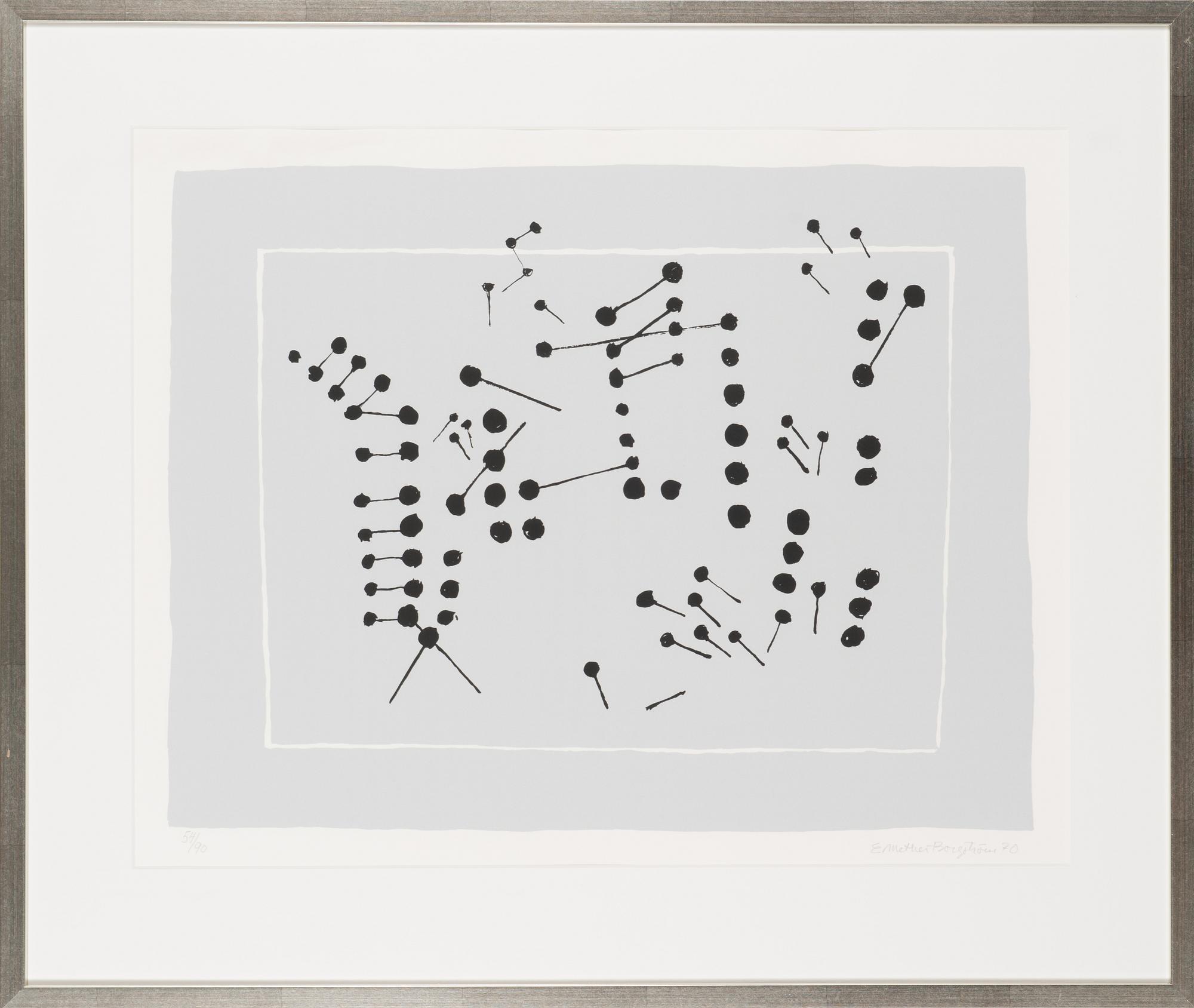 Ernst Mether-Borgström, silkscreen, signed and dated -70, numbered 54/90.