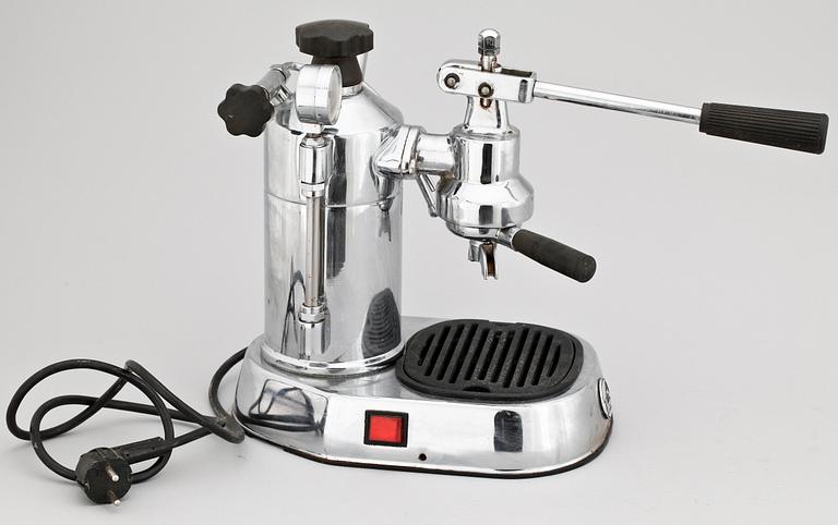 ESPRESSOMASKIN MED TRYCKMÄTARE, Pavoni, 1900 talets senare del.