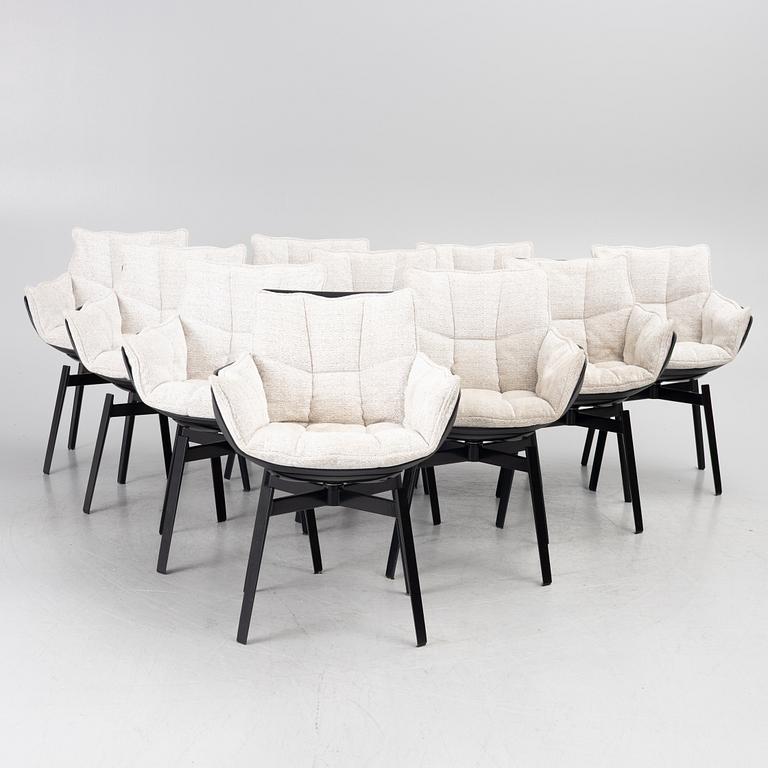 Patricia Urquiola, karmstolar, 10 st, "Husk", B&B Italia.