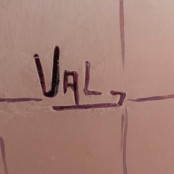 VERRERIES D'ART LORRAIN, a signed acid etched and enamelled glass vase.