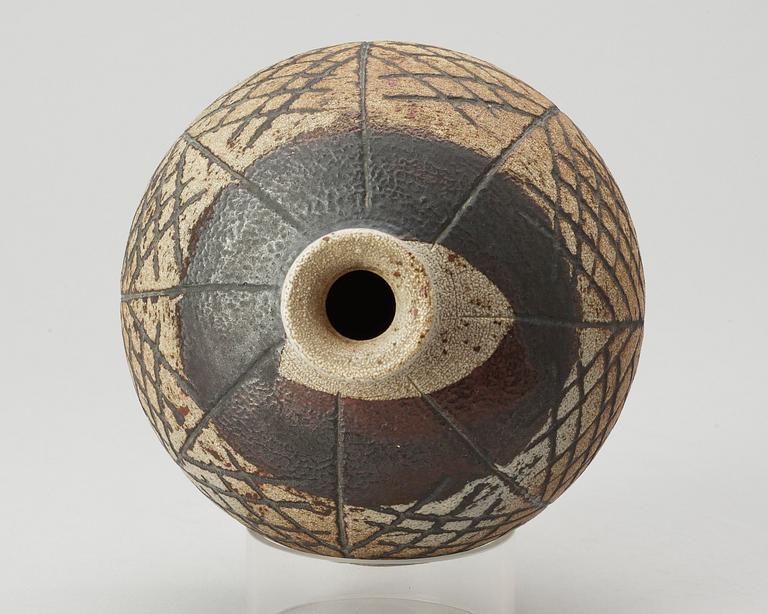 An Anders Bruno Liljefors stoneware vase, Gustavsberg Studio 1952.