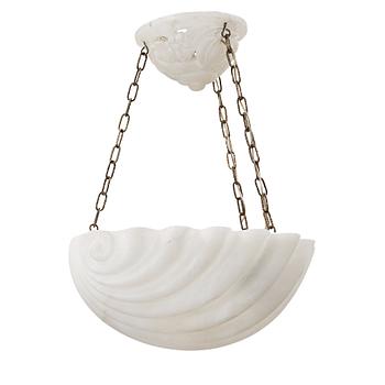 276. Carl Milles, a Swedish Grace alabaster hanging lamp.