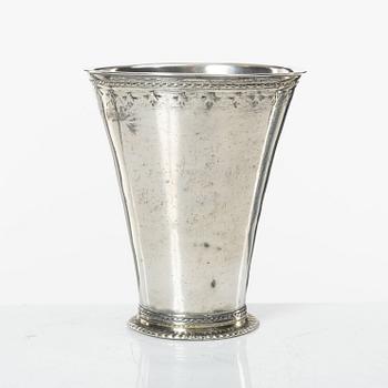 A silver beaker, mark of Christoffer Wasserman, (active 1734-1770) Lindesberg, Sweden.