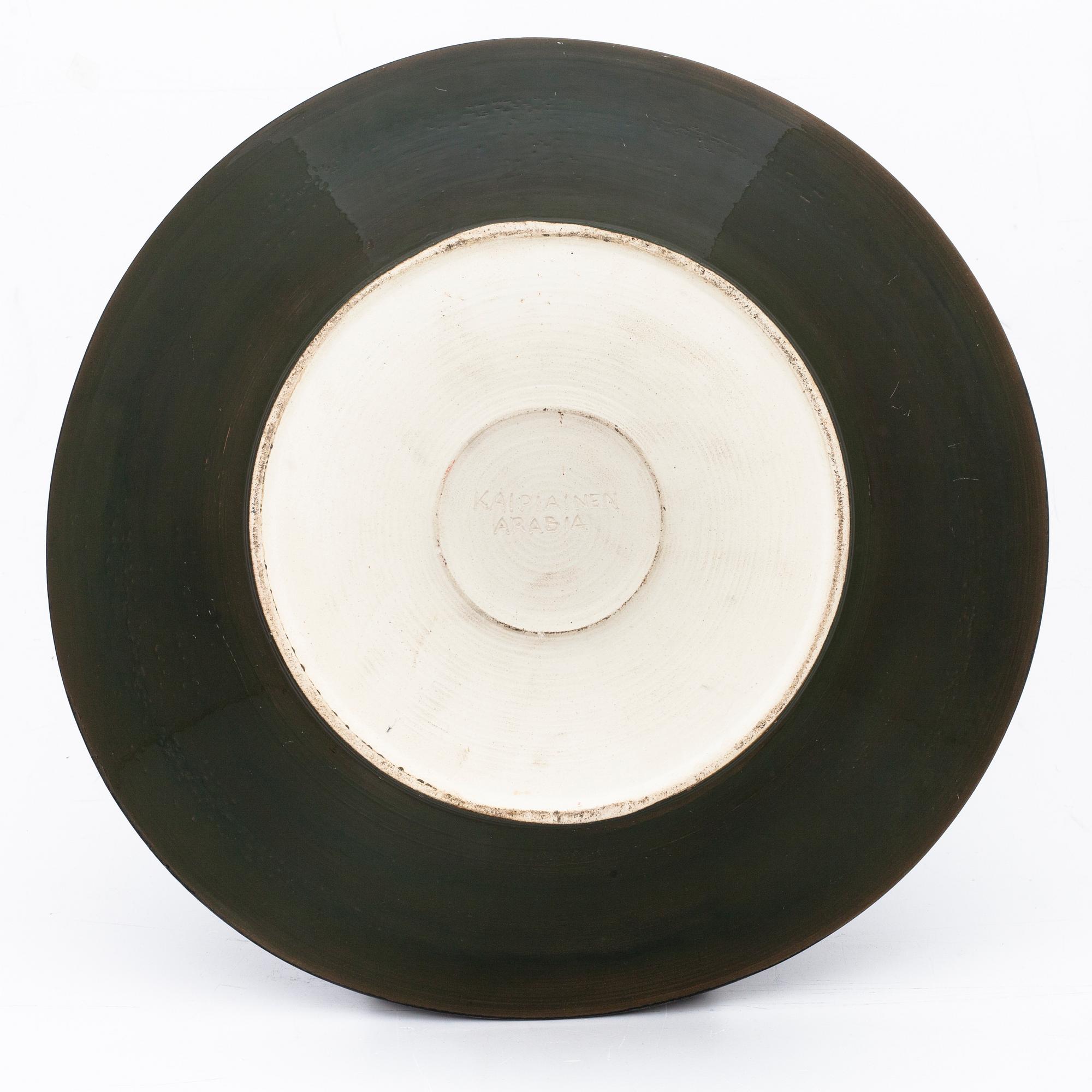 BIRGER KAIPIAINEN, a decorative bowl signed Kaipiainen Arabia.