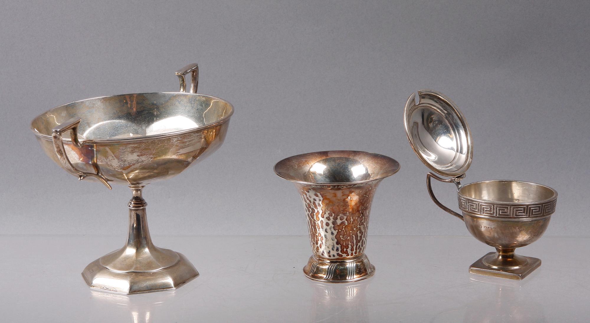 PARTI SILVER, 3 st, Sverige samt England, bla Birmingham 1911.