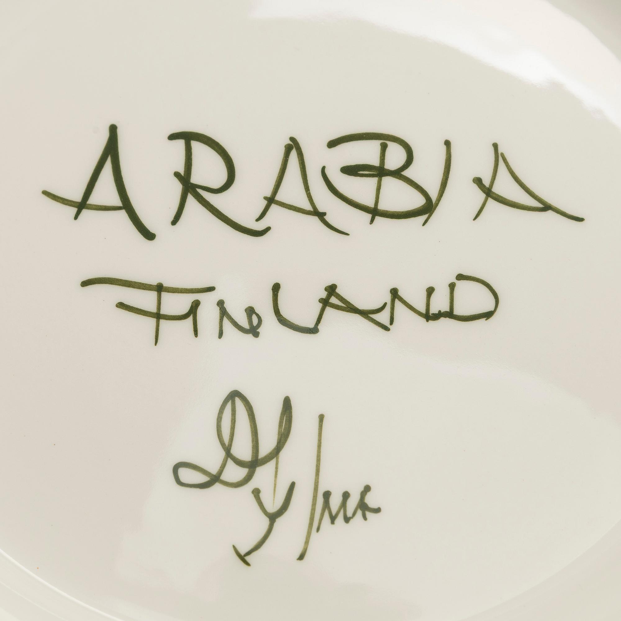 Dorrit von Fieandt, skål med lock,  "Palermo", keramik,  signerad DF, Arabia, Finland.