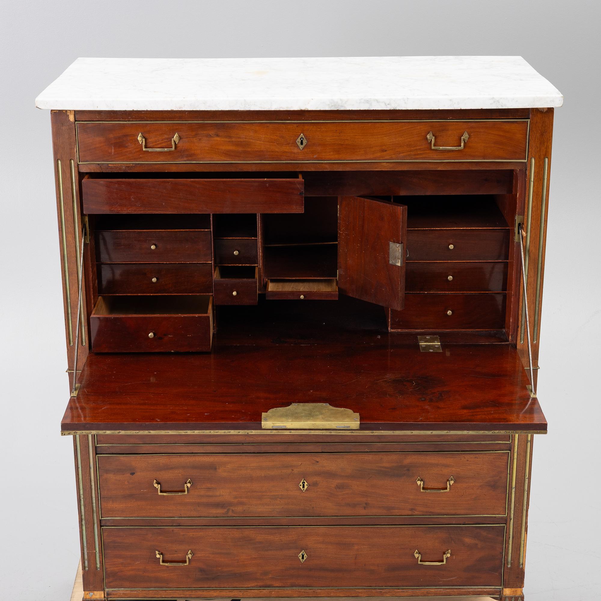 Writing desk, made in Stockholm, circa 1800, Late Gustavian.