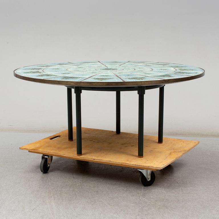 BJÖRN WIINBLAD, a ceramic and metal table, signed.