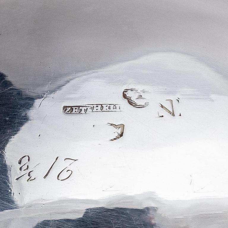 A Swedish 18th century silver cream-jug, mark of Pehr Zethelius, Stockholm 1771.