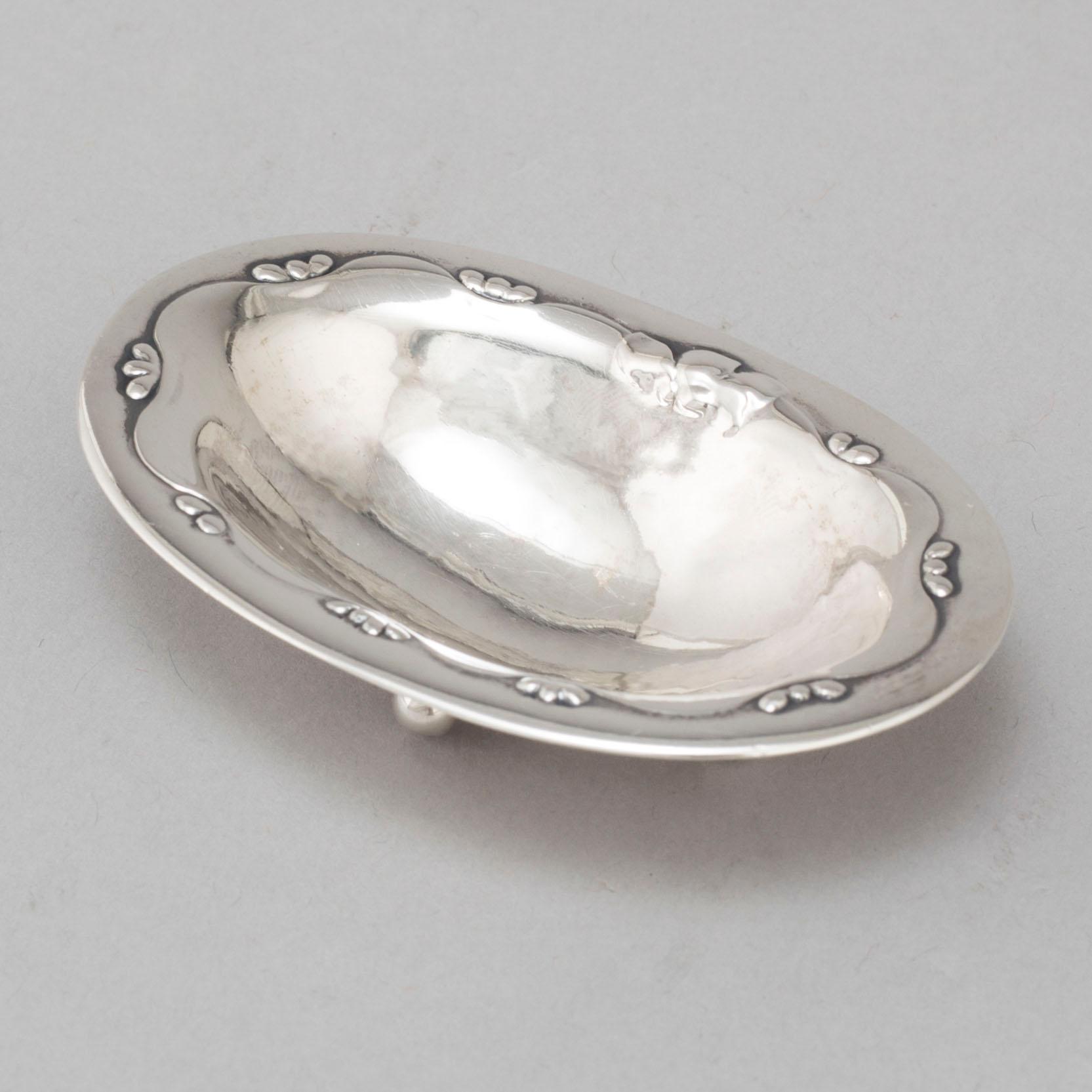 GEORG JENSEN, an 830/1000 silver needle dish, Denmark 1920's.