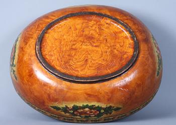 SKÅL, trä, allmoge, märkt 1893.