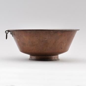 SKÅL, koppar, 1800-tal.