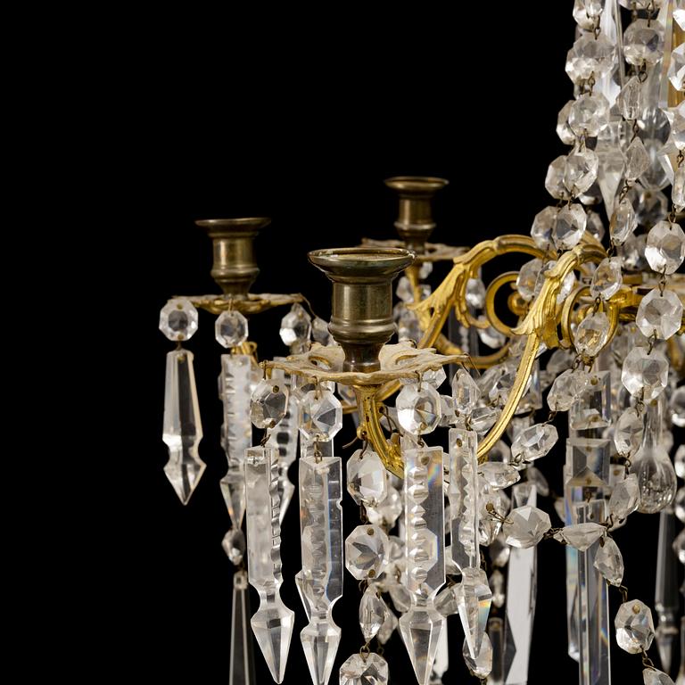 A chandelier, circa 1900.