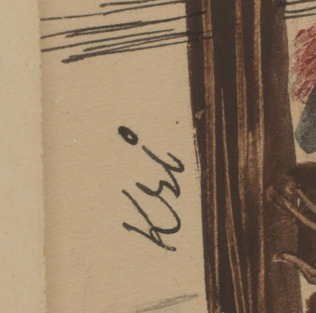 GÖSTA KRILAND, mixed media, signed.