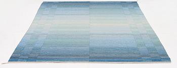 A carpet, tapestry weave and flat weave,  ca 243 x 169 cm, signed GN.