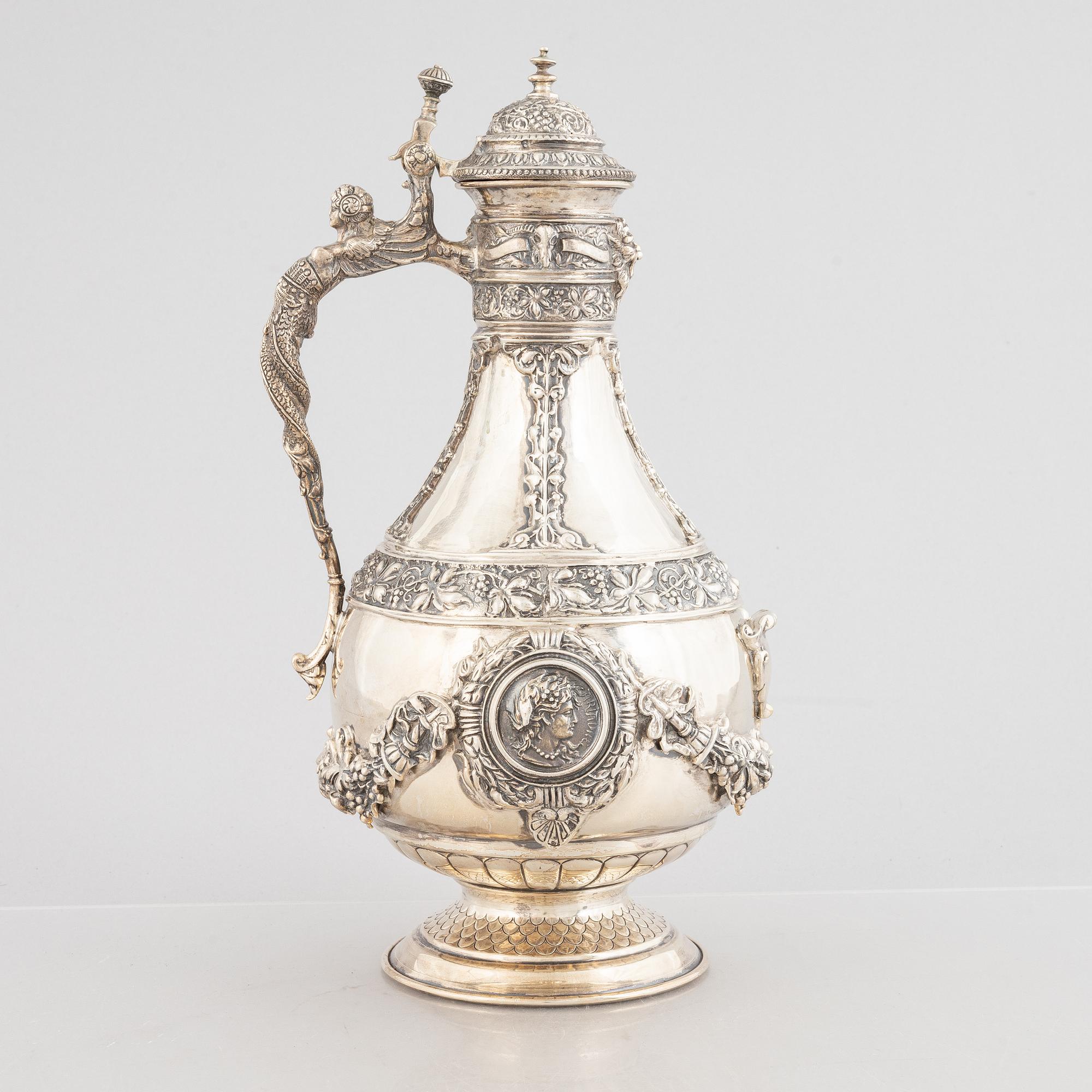 Karaff, silver, 1900-tal.