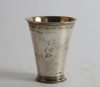 BÄGARE, silver, Conrad Heitmüller(1735-1779/1780) Nyköping 1760.