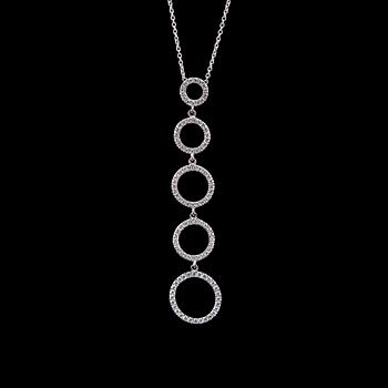 95. A NECKLACE, 108 brilliant cut diamonds 1.19 ct.