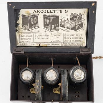 Radiomottagare, "Arcolette 3", Telefunken, 1920/30-tal.