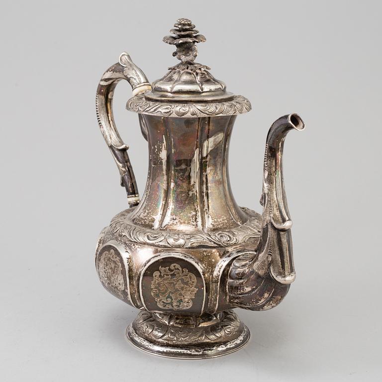 A coffee pot by Lars Larsson, Gothemburg, 1850.