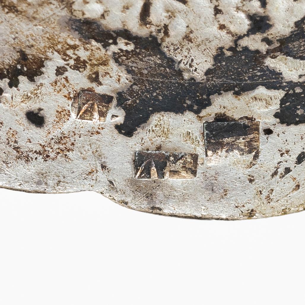 Cocktailglas, 6 st, samt bricka, silver, Iran, 1900-tal.