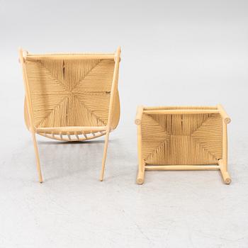 Hans J. Wegner, Rocking chair, “J 16”, with footstool, Denmark.