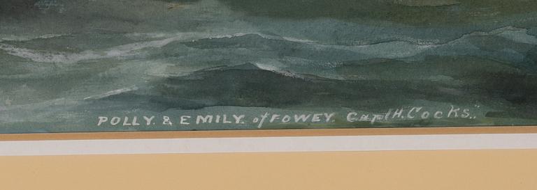 Reuben Chappell, Toppsegelskonaren "Polly och Emily" i hårt väder.