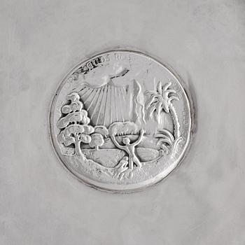 Atelier Borgila, skål, Stockholm 1930, sterling silver, komponerad av Erik Fleming.