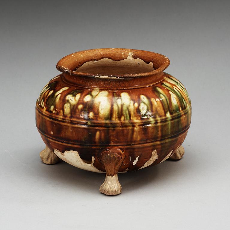 A potted tripod censer, Tang dynasty (618-907).