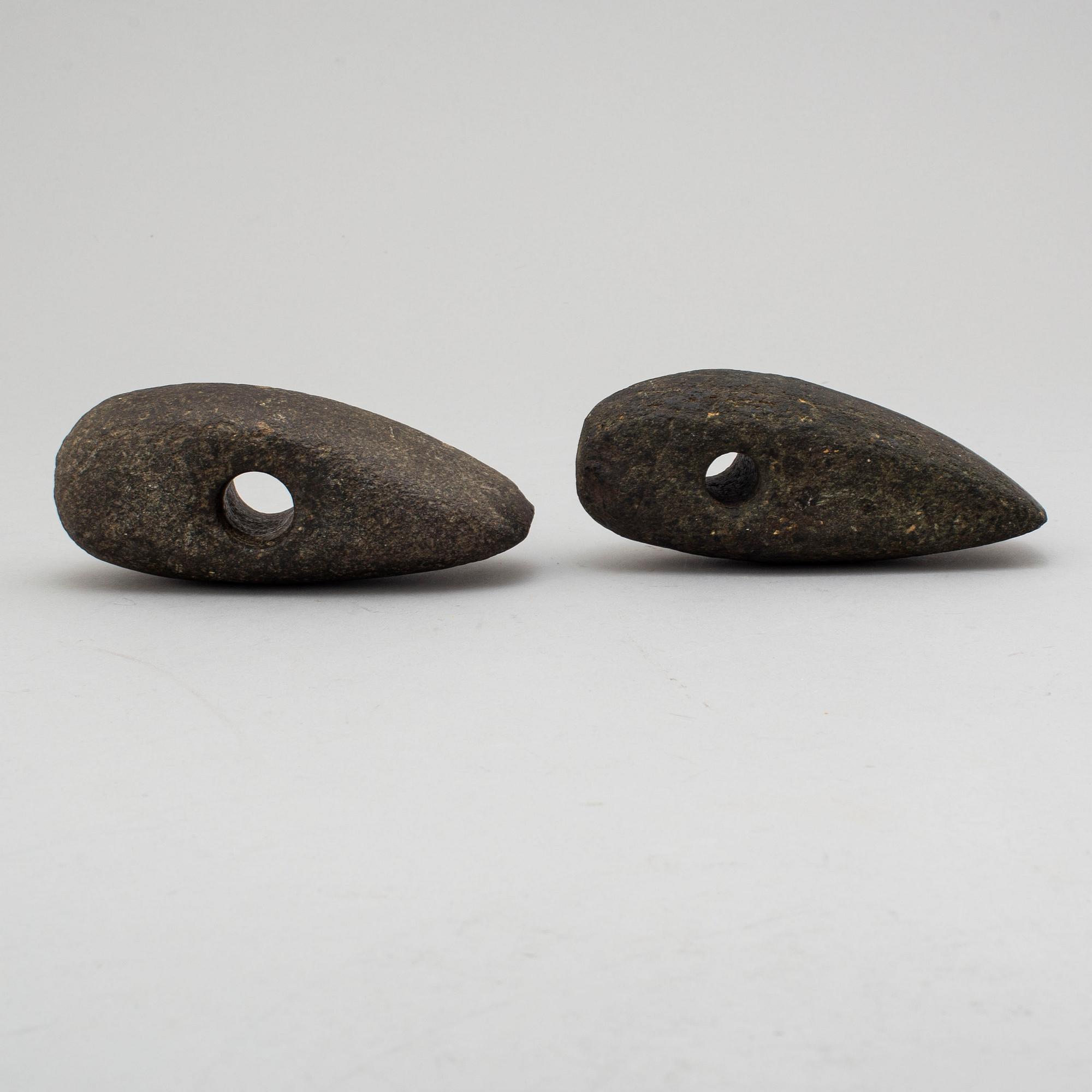 Two late neolithic green stone axes.