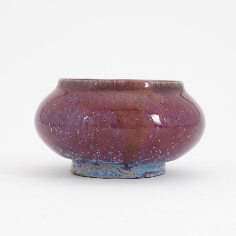 A Chinese flambé glazed censer, 20th Century.