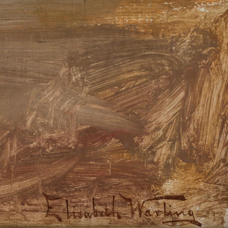 ELISABETH WARLING, olja på duk, sign.