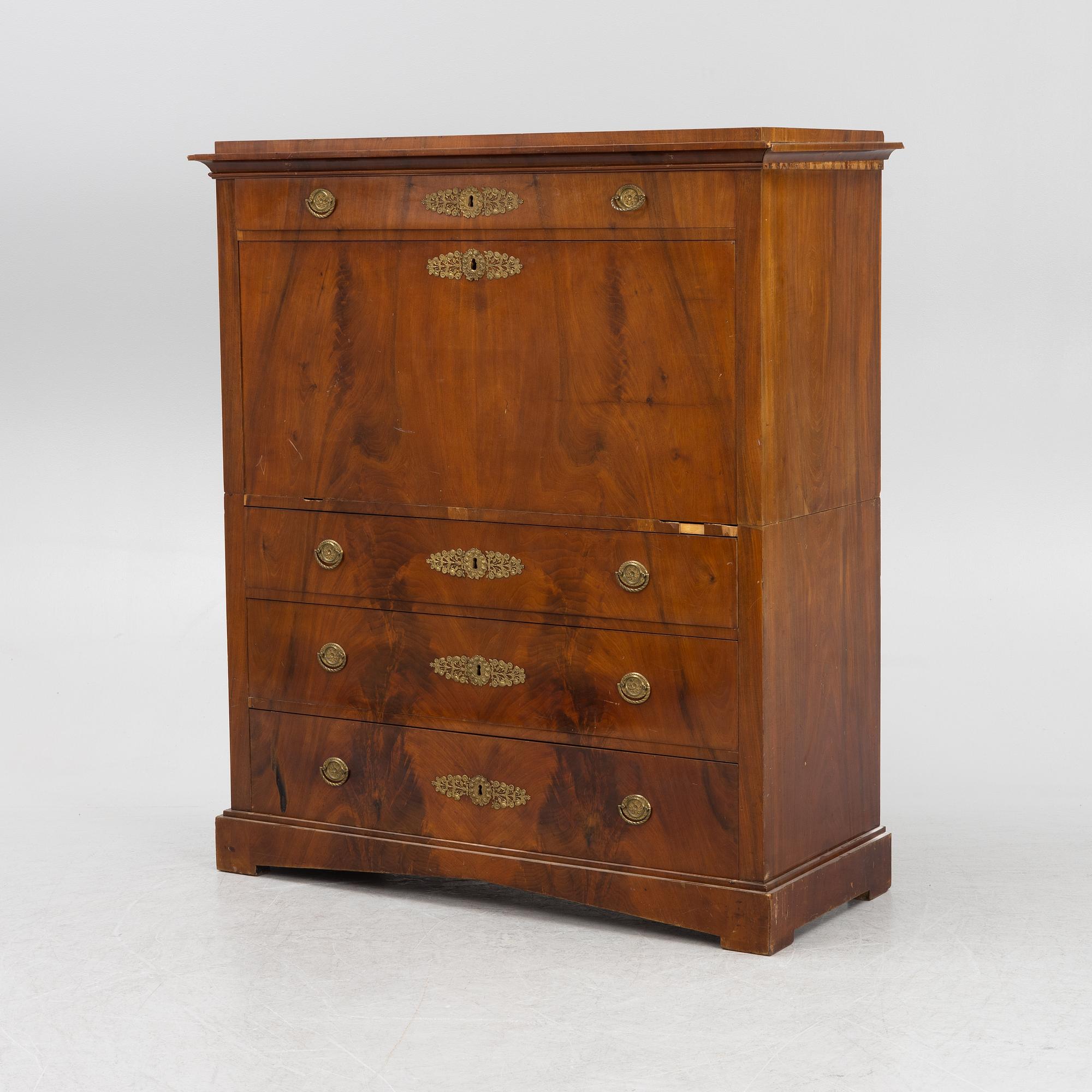 A Swedish Empire secretaire by J. Öman, master 1815-1833.