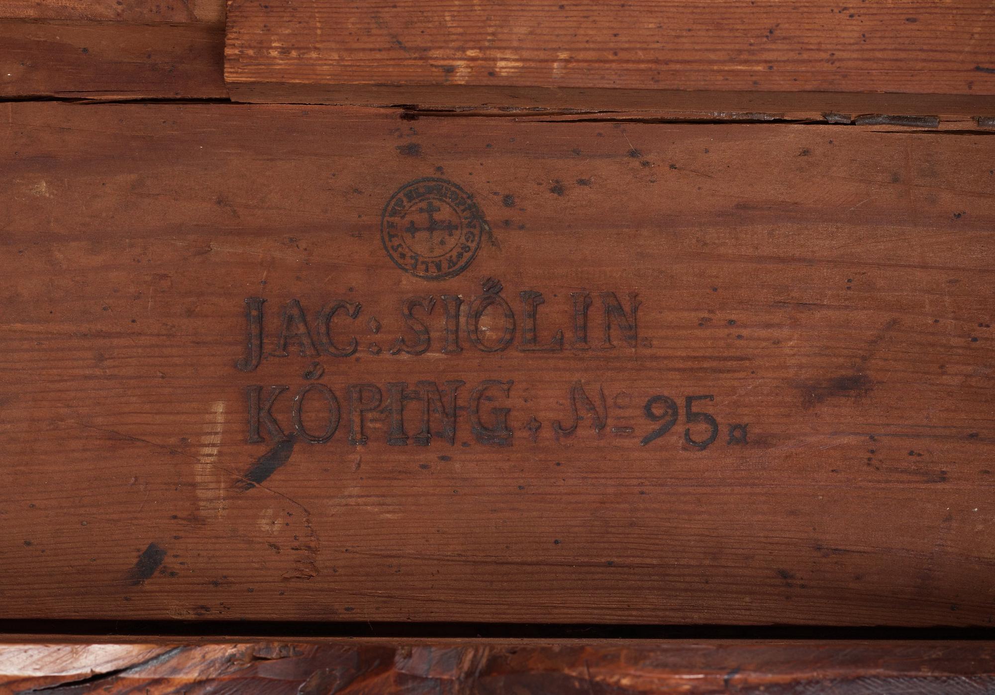 SPELBORD, av Jacob Sjölin (mästare i Köping och Kungsör 1767-1785). Rokoko.